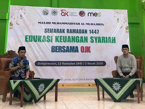 Masjid Muhammadiyah Al-Muhajirin dan OJK Kalsel Gaungkan Gerakan Cerdas Finansial dan Anti-Scam